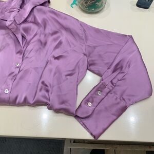 Preowner median button satin elegant shirt